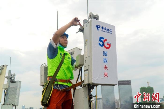 江西在全国首个实现所有设区市主城区5G网络连续覆盖。　汤扉 摄